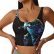 thumbnail image 1 of Balery colorful flames dinosaur Sujetadores deportivos con espalda cruzada para mujer, acolchados, sin costuras, de alto impacto, ideales para yoga, gimnasio, entrenamiento y fitness.-, 1 of 8