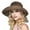 Dark Coffee, variant on Lomubue Summer Wide Brim Sun Hat Sunscreen Cap Bow Foldable Solid Color Straw Hat