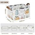 thumbnail image 7 of Yayeee Foldable Storage Basket for Shelves with Handles Waterproof Cloth Bins, Blue Magical Halloween, 7 of 7