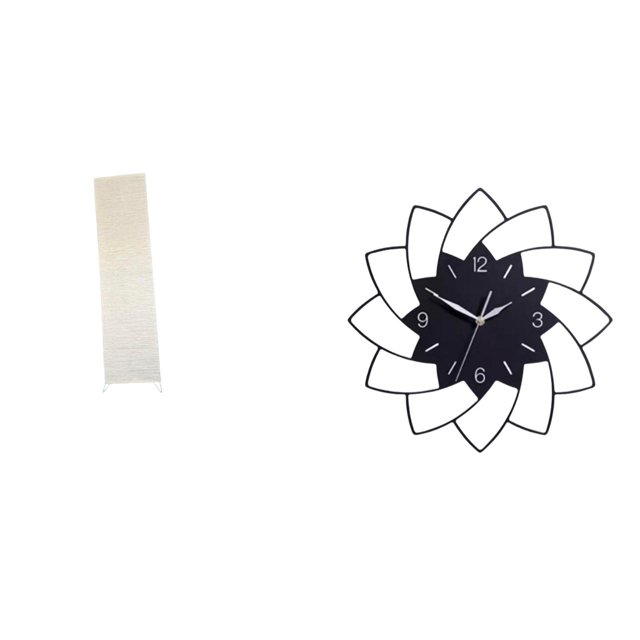 Pantalla de lámpara de pie,Lámpara de estudio minimalista con pantalla,Reloj de pared grande,Reloj de pared acrílico silencioso sin tictac,Reloj de pared grande para