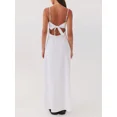 thumbnail image 3 of Sleeveless Spaghetti‑Strap Long Dress With Front Tie‑Up and Back Cutout, Loose‑Fit Summer Dress for Women, 3 of 9