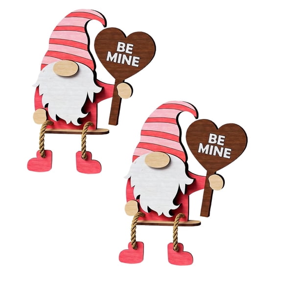 2Pcs 3D Valentine'S Day Wooden Decor Set, Love Shelf Sitters, Valentines Quotes, Layered Heart Decor For Tiered Tray, Table & Mantle, Romantic Gifts For Her