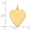 thumbnail image 6 of 14k Yellow Gold Solid Etched .027 Gauge Engravable Heart Disc Charm Pendant, 6 of 7