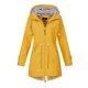 thumbnail image 3 of 1 unidad de abrigo impermeable para exteriores para mujer, chaqueta impermeable con cremallera larga para otoño e invierno, chaqueta impermeable para mujer, cazadora con capucha, prendas de vestir, 3 of 5