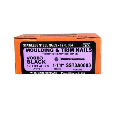 

Maze Nails Maze SST3A0010003 Trim Flat Head Nail Stainless Steel