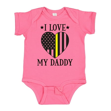

Inktastic Dispatcher Daddy Gold Line Emergency Boys or Girls Baby Bodysuit