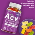 thumbnail image 5 of ACV Gummies 1000mg - Apple Cider Vinegar - Weight Loss, Fat Burner, Body Detox, Appetite Suppressant - 60 Gummies, 5 of 9