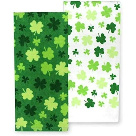 

BcTlyInc Shamrock Melody Cotton Kitchen Dish Towels 2-Pack
