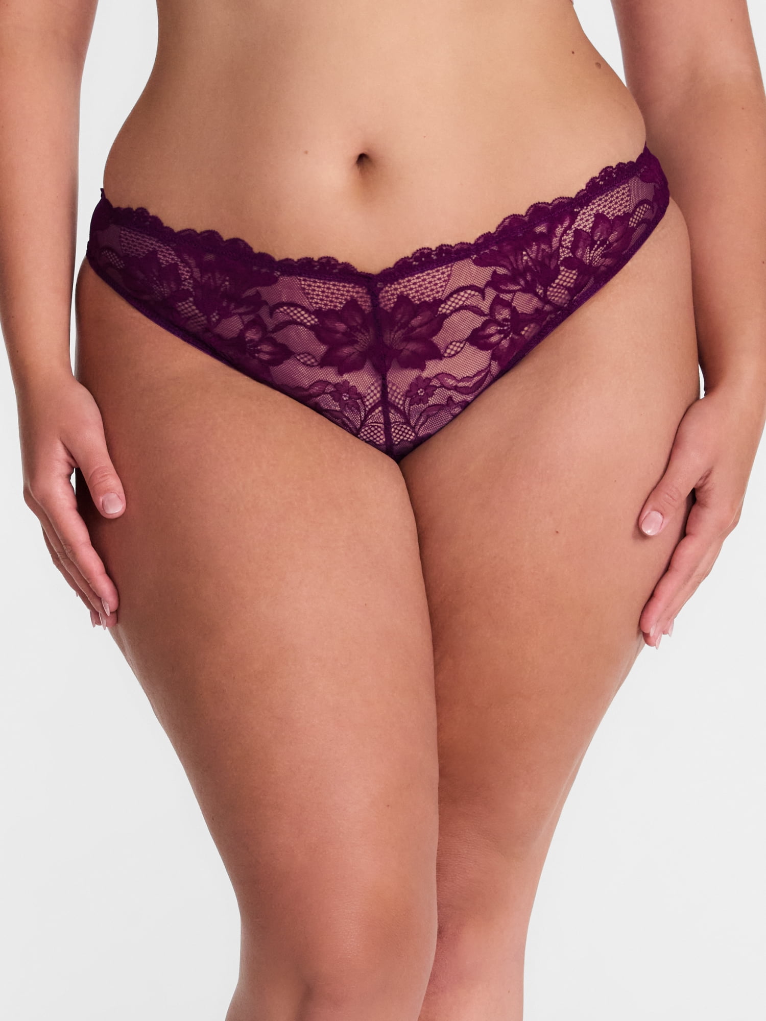 Joyspun Women's Lace Thong, 3-Pack, Size XS-XXXL