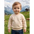 thumbnail image 4 of RUINIXCW Toddler Baby Boy Girl Crewneck Fleece Sweatshirt Nebworn Infant Baby Girl Boy Spring Fall Winter Warm Clothes Long Sleeve Solid Basic Pullover Sweater Shirts Tops, 4 of 9