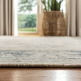 thumbnail image 4 of SAFAVIEH Vintage Jaxon Bordered Area Rug, Stone/Blue, 5'3" x 7'6", 4 of 10