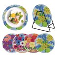 thumbnail image 1 of 4 Manteles Individuales Redondos Pintados Con Diamantes Con Soporte (ramo), 1 of 8