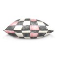 thumbnail image 2 of Pink and Black Checkered Pattern Throw Pillow Covers Couch Pillowcases Decor for Bed Sofa 16" x 16", 2 of 7
