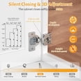thumbnail image 2 of xianlin-2 Pack 3/4" Overlay 3D Soft Close Concealed Hinge for Face Frame Door, Smooth Slow Quite, Self Closing Hinges, 105° Open, Hidden Stainless Steel Hinge for Kitchen Cabinet Door, Satin Nickel, 2 of 4
