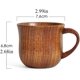 thumbnail image 2 of Paquete de 4 tazas de madera con asa, taza de madera maciza natural para beber té, cerveza, leche, café, bebidas calientes, pequeña taza para la oreja en el reverso, 2 of 5