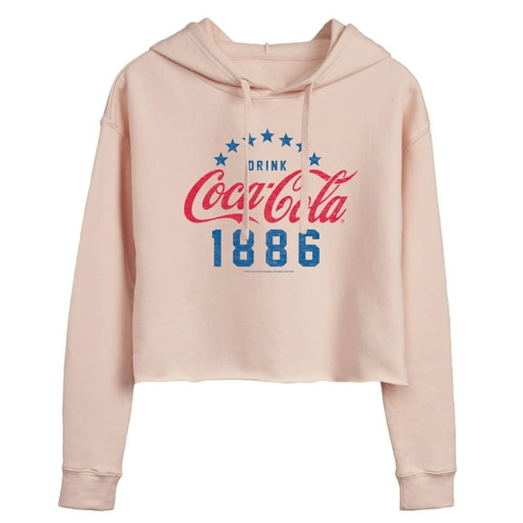 Coca-Cola - Star Circle - Juniors Cropped Pullover Hoodie
