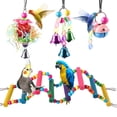 thumbnail image 4 of 10Pcs/set Bird Parrot Toy for Parakeet Cockatiel Pet Bird Cage Hanging Toys, 4 of 7