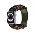 thumbnail image 1 of WorryFree Gadgets Nylon Band Compatible with Apple Watch Ultra Series 9 8 7 6 5 4 3 2 1 SE Rugged Survival Paracord Nylon Strap Braided Sport Loop for iWatch Bands Men (Army Green/Black-(42/44/45MM)), 1 of 5