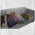 thumbnail image 5 of Tuscany Soft Flannel Fleece Throw Blanket, Tuscany Italy Cypress Trees and Fields Crop Cloudy Sky Holiday Destination, Cozy Plush for Indoor and Outdoor Use, 70" x 90", Vermilion Khaki, by Ambesonne, 5 of 5