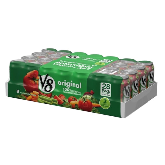 V8 Original 100% Vegetable Juice, 11.5 fl oz Can (Pack of 28)