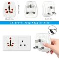 thumbnail image 2 of US to UK Plug Adapter, UK Adapters for Travel, Type G Adapter for Travel, Ireland Plug Adapter, Type G Plug Adapters, for Scotland British London England Hong Kong Irish Ireland (White, 2 Pack), 2 of 14