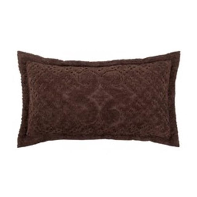 Ashton Cotton Pillow Sham, Chocolate - King Size