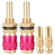 thumbnail image 2 of Conector De Gas Schnellkupplung De Liberación Rápida, Latón Rojo, 2 Uds., Adaptador De Gas Refrigerado Por Agua De 8Mm, Accesorio De Conector Rápido Para Soldadura Tig, 2 of 7