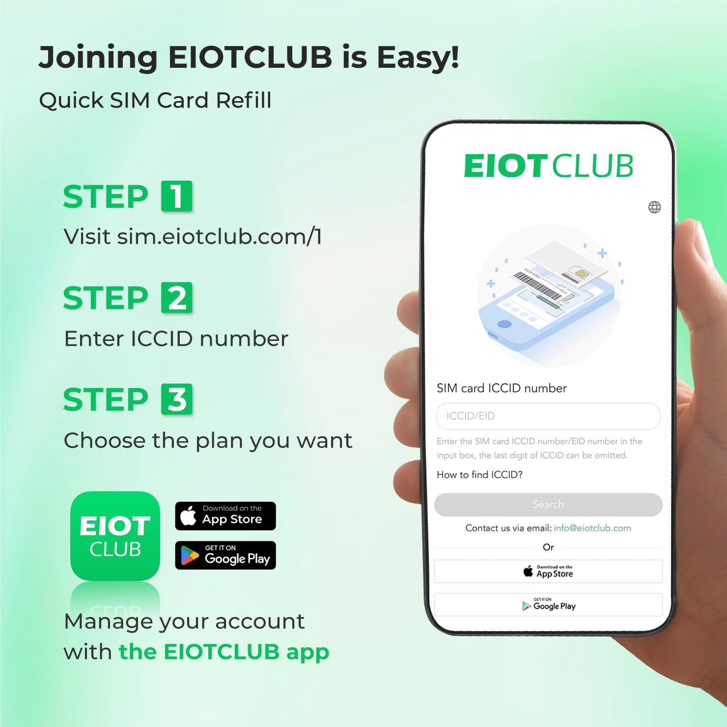 EIOTCLUB Data Only SIM Card - Ideal for Mobile WiFi Hotspots, Routers, USB Sticks, Laptops, Tablets, No Contract | 5G/4G LTE Network in USA Coverage | 3-in-1 SIM Card