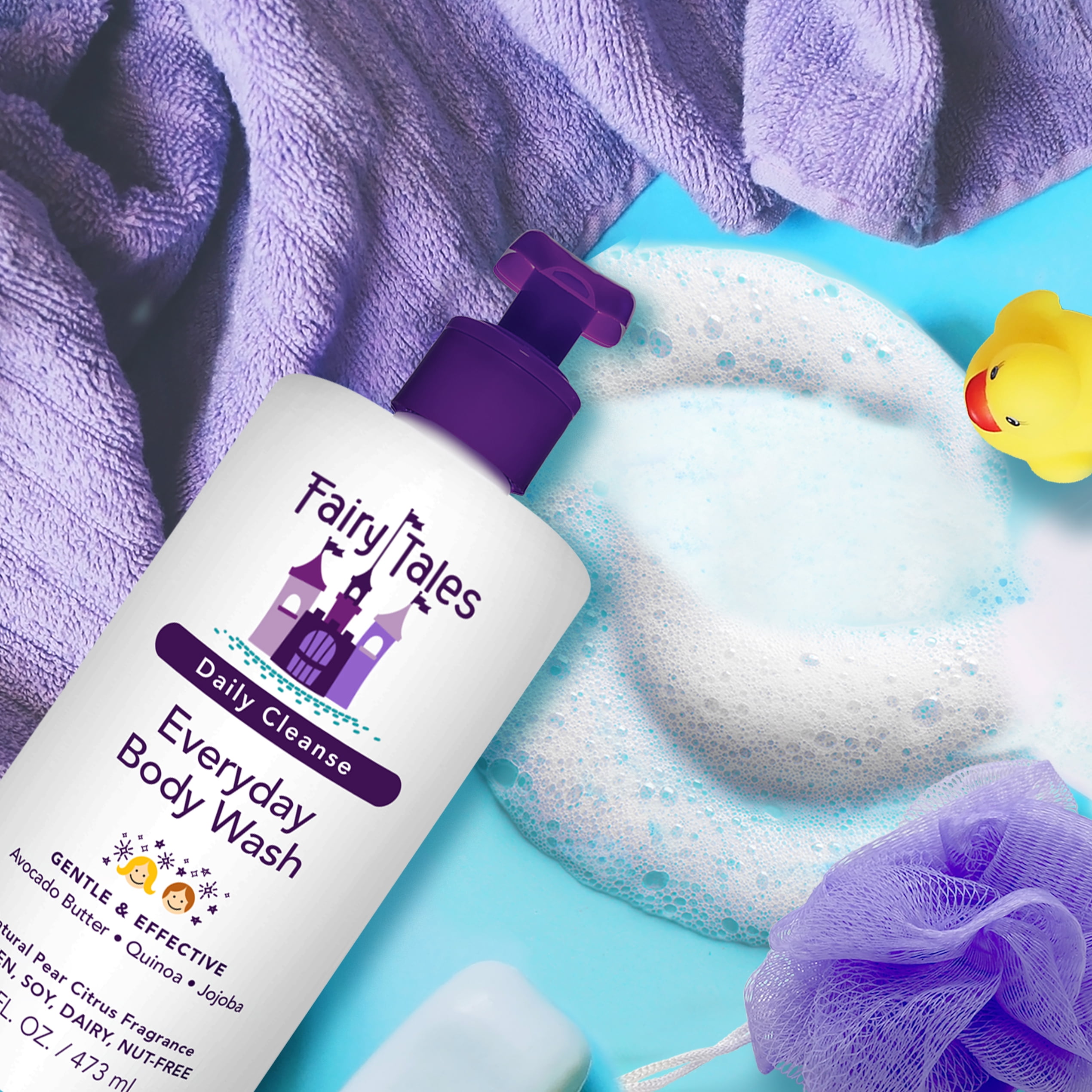 Fairy Tales Daily Cleanse Kids Body Wash Kids Soap with Gentle, Clean Natural Ingredients Sulfate Free, Silicone Free, Body Wash for Boys and Girls 16 fl oz