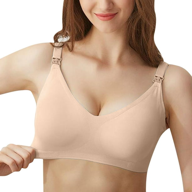 nsendm Female Underwear Adult Womens Bras Comfortable plus Size Bras for  Breastfeeding Upgraded Supportive Comfort Maternity Bra Support  Sports(Khaki