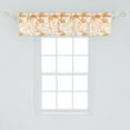 thumbnail image 2 of Ambesonne Orange and White Valance Pack of 2, Flowering Stem, 54"X12", Orange White, 2 of 4