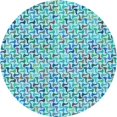 thumbnail image 1 of Ahgly Company Machine Washable Indoor Round Transitional Blue Ivy Blue Area Rugs, 3' Round, 1 of 7