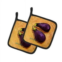 EP II Eggplant Pair of Pot Holders 7.5 in x 7.5 in