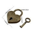 thumbnail image 3 of Anhility Mini Heart Shaped Padlocks with Keys, Valentine's Day Heart Shaped Padlocks with Keys for Jewelry Storage Boxes, Secure Storage Solution, Bronze, 3 of 5