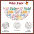 thumbnail image 4 of Daiia Zebra Colourful Drawing Merry Christmas Tree Skirt , Xmas Large Lace-up Tree Skirt, Santa Snowflakes Rustic Home Decorations New Year Party Farmhouse Decor-30", 4 of 7