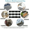 thumbnail image 6 of KaHouen Buffalo Plaid Rug, Buffalo Check  Area Rug 67"x90", Cotton Hand-Woven Washable Indoor Outdoor Area Rug Farmhouse、Dining Room、Bedroom、Living Room Rug (5.5X7.5 ft Black White  Area Rug), 6 of 9