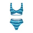 thumbnail image 5 of Honeii Pearlescent Scales Print Women’s Bikini Set,Two Piece Swimsuit Bathing Suits,Stylish High Elasticity Swimwear for Beach and Pool, 5 of 7