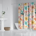 thumbnail image 2 of Pioneer Flower 72x84in Shower Curtain,Bathroom Decorative Shower Curtains Set with 12 Hooks,Modern Waterproof Washable Shower Curtain, 2 of 4