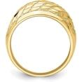 thumbnail image 2 of 14K Yellow Gold Diamond-cut Lattice Pattern Dome Ring - Ring Size 6.5, 2 of 8