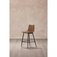 thumbnail image 3 of Pemberly Row Modern Barstool Tan Set of 2 Brown Vegan Leather, 3 of 7