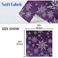 thumbnail image 6 of GZHJMY Christmas Cloth Napkin Snowflake Purple Xmas Kitchen Dining Table Decor for Cocktail Family Gathering Party Everyday Use Dinner Napkin 6 Pack 20" × 20", 6 of 6