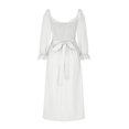 thumbnail image 3 of Gspmoly Robes d'Été pour Femmes, Robe Longue Décontractée à Manches Courtes d'Été à Col en V pour Femmes, Robes Formelles pour Femmes Économies, 3 of 5