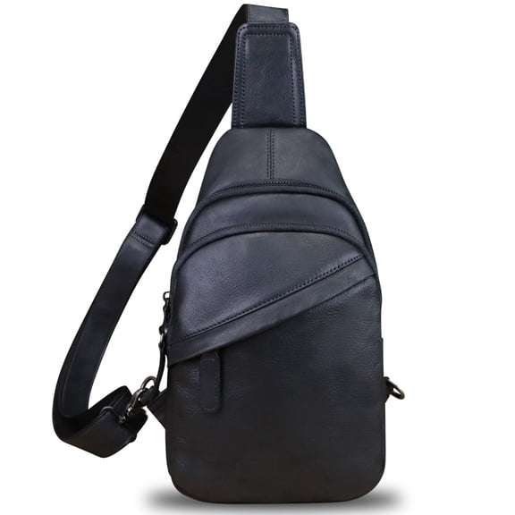 Genuine Leather Sling Bag for Women Men Retro Sling Backpack Purse Crossbody Bag