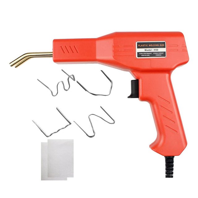 Gkeoshab Aluminum Welding Wire Plastic 400 Hot Stapler Welding Plastic Welding Kit With Carry Case 4Types Plastic DIY Tools Home & Garden