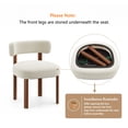 thumbnail image 5 of AFO Upholstered Dining Chairs Set of 2 with Solid Wood Legs, Mid-Century Modern Fabric Kitchen Chairs for Dining Room and Cafe, Beige, 5 of 12