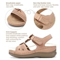 thumbnail image 2 of Sandalias de cuña SHIBEVER Low Summer Platform Comfort Women Nude, 2 of 6