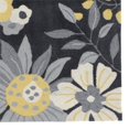 thumbnail image 4 of Linon Tripoli Wildflower Hand Tufted Polyester 2'x3' Rug in Gray, 4 of 6