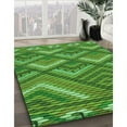 thumbnail image 3 of Ahgly Company Machine Washable Indoor Rectangle Transitional Deep Emerald Green Area Rugs, 6' x 9', 3 of 7