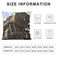 thumbnail image 5 of YINGXI Throw Pillow Cushion Cover, Canada Railways Photo Freight Machine Print, Decorative Square Accent Pillow Case, Black Grey 24x24in, 5 of 5