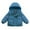 Blue, variant on Scyoekwg Toddler Baby Coats Boys Girls Winter Thickening Windproof Hooded Jacket Solid Color Zipper Button Long Sleeve Coat Outw (Black,5- 6 Years)